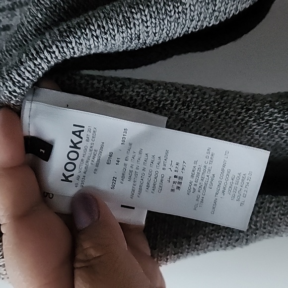 Kookai Cotton Blend Melange Knit Open Knit Cardigan - Picture 7 of 8